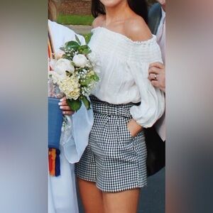 Miss Selfridge Women's Black and White Shorts